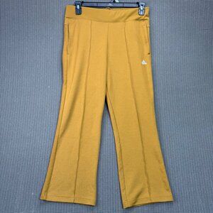 Adidas Womens Mustard Yellow Flared Pants Size S   activewear